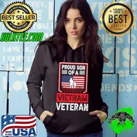 Proud son of a vietnam veteran american flag T-Shirt Hoodie