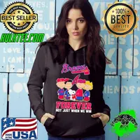 The Peanuts Movie Characters Atlanta Braves Baseball Forever Not Just When We Win Shirt
