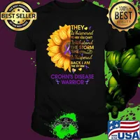 They Whispered Back I Am The Storm Crohn's Disease Awareness Sunflower T-Shirt