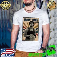 Usc Trojans Bronny James American college basketball player T-Shirt Guys V Neck