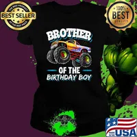 Brother Of The Birthday Boy Monster Truck Birthday T-Shirt