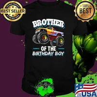 Brother Of The Birthday Boy Monster Truck Birthday T-Shirt Unisex