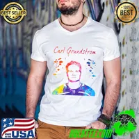Carl Grundstrom Swedish professional ice hockey forward for Los Angeles Kings T-Shirt Guys V Neck