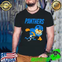 Carolina Panthers Garfield Cat Grumpy Football Player 2024 s Guys V Neck