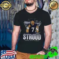 CJ Stroud Space City Finest Football Signature T-Shirt Guys V Neck