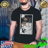Dak Prescott Here We Go American football quarterback for the Dallas Cowboys T-Shirt Guys V Neck