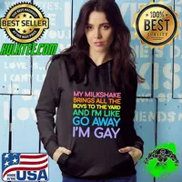 My Milkshake Brings All The Boys To The Yard Lesbian Flag Gay T-Shirt Hoodie