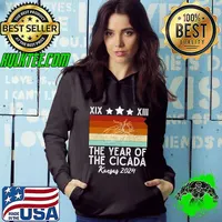Nice great Cicada The Year Of Cicada 2024 XIX XIII USA Kansas Retro T-Shirt Hoodie