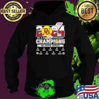 Oklahoma Sooners Big 12 Softball Tournament 2024 Champions 1996-2024 Shirt Hoodie