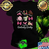 Pink Coquette Bow Derby Day Horse Racing 2024 Derby T-Shirt