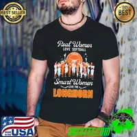 Real Women Love Softball Smart Women Love The Longhorns 2024 s Guys V Neck