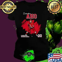 Sebastian Aho Finnish professional ice hockey player and alternate captain T-Shirt Ladies tee
