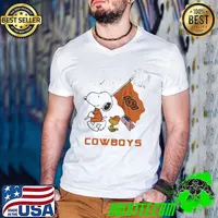 Snoopy And Woodstock Happy 4th Of July Oklahoma State Cowboys Football 2024 Shirt
