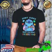Stitch Los Angeles Chargers Autism Awareness Don’t Judge What you Don’t Understand Shirt Guys V Neck