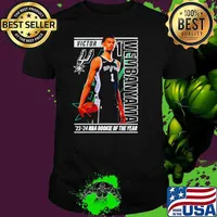 Victor Wembanyama San Antonio Spurs 2024 Nba Rookie Of The Year Perimeter Shooting Shirt Unisex