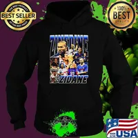 Zinedine Zidane French professional football manager Retro Bootleg T-Shirt Hoodie
