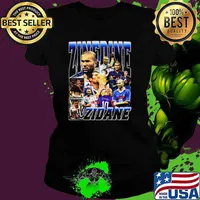 Zinedine Zidane French professional football manager Retro Bootleg T-Shirt Ladies tee