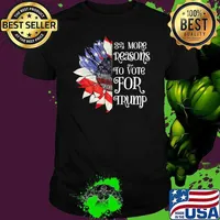 34 More Reasons To Vote For Trump Sunflower American Flag shirt