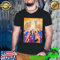 Barcelona Win The UWCL And Complete The Quadruple UEFA Women’s Champions League 2024 Guys V Neck