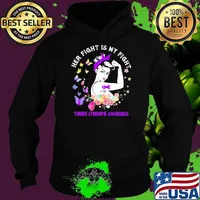 Her Fight Is My Fight Turner Syndrome Awareness Strong Girl Flower Hoodie