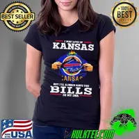 I May Live In Kansas But I’ll Always Have The Buffalo Bills In My DNA Ladies Tee