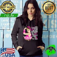 I'M The Storm Strong Women Breast Cancer Warrior Pink Ribbon Flower Hoodie