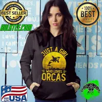 Original Vintage Orcas Just A Girl Who Loves Orcas Girls Hoodie
