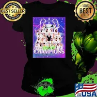 Real Madrid CF Are The Champions 15th Of Europe Champions UEFA League Ladies tee