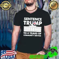 Sentence Trump To 4 Years Of Community Service American Flag Guys V Neck