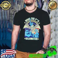 WTF Is A Kilometer Eagle Badge American Signature Burger Guys V Neck