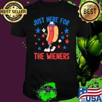 IM Just Here For The Wieners 4th Of July Hotdog shirt