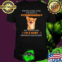 Telling you not a chihuahua my mom said a baby mom is always shirt
