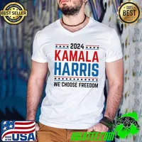 2024 Kamala Harris We Choose Freedom Election Vote Democrat T-Shirt