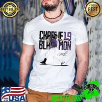 American professional baseball outfielder and designated hitter charlie blackmon swing signature T-Shirt