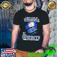 Dallas Cowboys I May Live In Virginia But I’m A Cowboys Fan Forever Guys V Neck