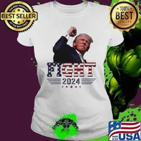 Donald Trump Shot Pennsylvania 14th July Rally Shot Fight Usa 2024 Ladies tee