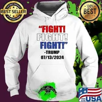 Fight Trump 2024 republican trump quote fight fight fight Hoodie