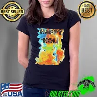 Happy Holi Indian Festival of Colors Fun Colorful Play Holi Ladies Tee