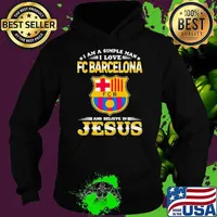 I Am A Simple Woman I Love FC Barcelona And Believe In Jesus Hoodie