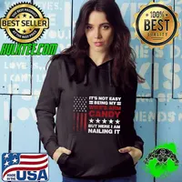 It's Not Easy Being My Wife's Arm Candy Sarcastic USa flag Election 2024 Stars Hoodie