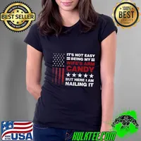 It's Not Easy Being My Wife's Arm Candy Sarcastic USa flag Election 2024 Stars T-Shirt