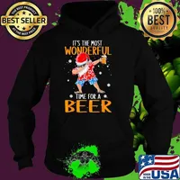 It's The Most Wonderful Time For A Beer Santa Dabbing Christmas in July Hoodie