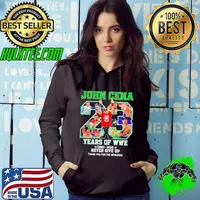 John Cena 23 Years Of WWE 2002-2025 Never Give Up Thank You For The Memories Signature Hoodie