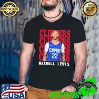 Los Angeles Clippers Maxwell Lewis American professional basketball player Guys V Neck