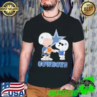 Peanuts Snoopy Fist Bump Charlie Brown Dallas Cowboys Shirt
