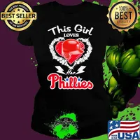 Philadelphia Phillies This Girl Loves Her Phillies Baseball Team Ladies tee