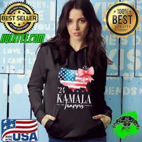 President Kamala Harris 2024 Coquette Ribbon Usa Flag Hoodie