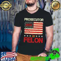 Prosecutor vs Felon 2024 Usa Flag Stars Stripe Voting T-Shirt