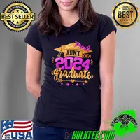 Proud Aunt Of A 2024 Graduate Auntie Senior Graduation T-Shirt