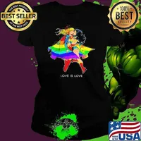 Supergirl And Wonder Woman LGBT Love Is Love Shirt
